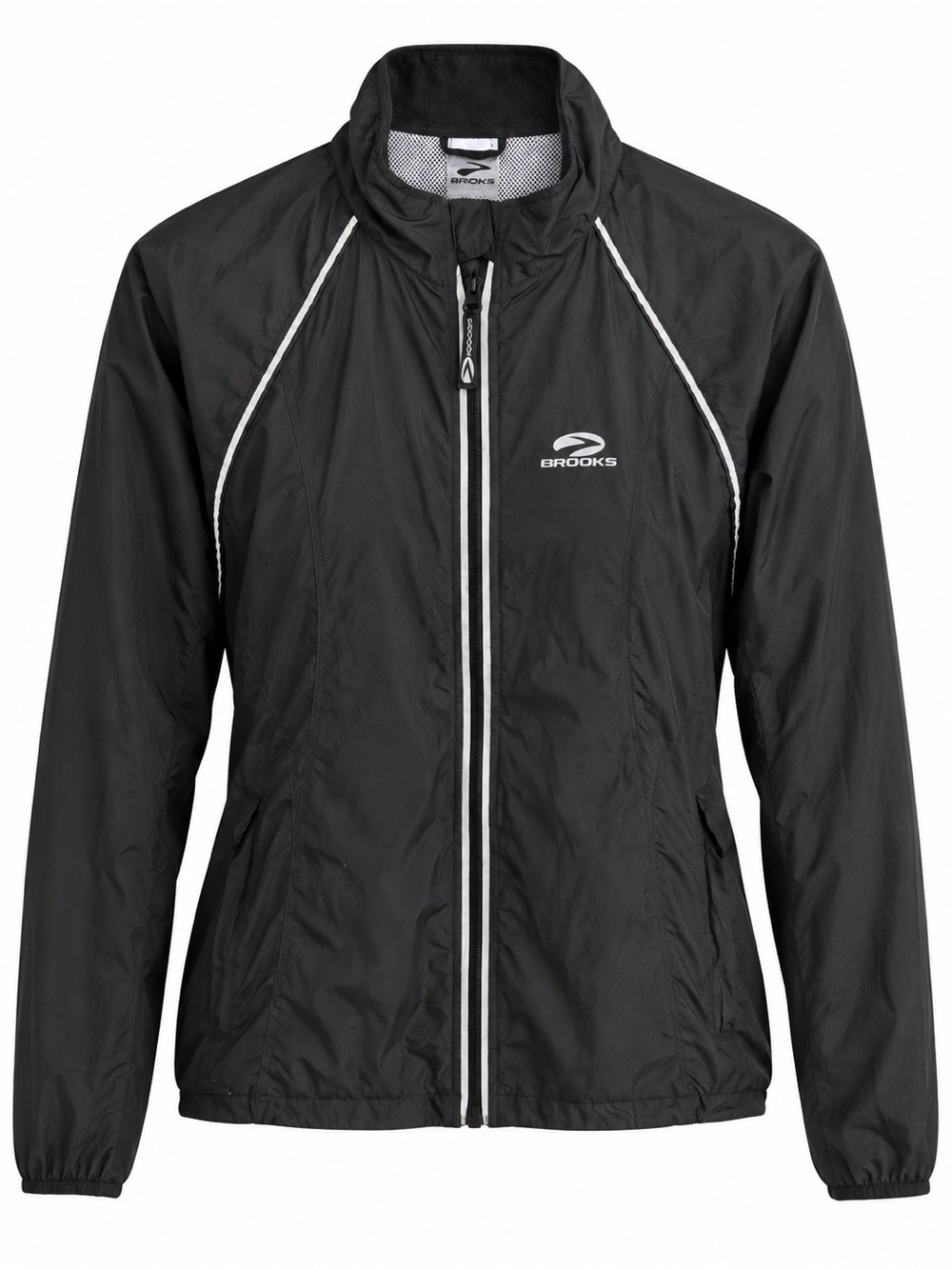 Brooks Black Lightweight Athletic Running Windbreaker Jacket Size L
